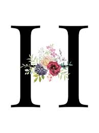 Large print 8.5x11 kingdom contents on amazon.com. Letter H Floral Alphabet Instant Digital Download Wall Art Prints Etsy Nursery Art Monogram Printable Letters