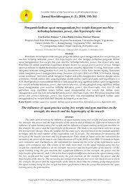 We did not find results for: Pdf Pengaruh Latihan Squat Menggunakan Free Weight Dan Gym Machine Terhadap Kekuatan Power Dan Hypertrophy Otot