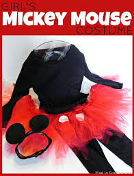 Visit this site for details: A Mostly Homemade Mickey Mouse Costume For A Girl Mad In Crafts