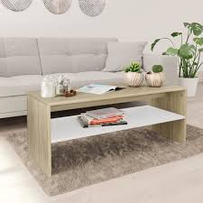 High quality kitchen dining table, coffee bistro bar table, good choice for home, coffee shops, tea shops, restaurants, pubs, hotels, etc. Dioche Coffee Table White And Sonoma Oak 39 4 X15 7 X15 7 Chipboard Coffee Tables Walmart Com Walmart Com