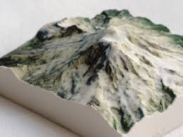Mt Rainier 3d Map 5 Full Color Gypsum 3d Print 3dprinting Design 3d Printing Prints