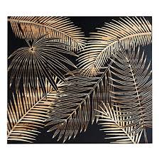 Tableau Bois Sculpte 90x80cm Palm Chic Noir Tableau En Bois Bois Sculpte Peinture Tableau Noir