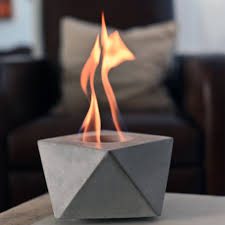A smokeless fire pit comes to the rescue! Minimalist Tabletop Indoor Outdoor 4oz Concrete Fire Bowl Personal Smokeless Fire Pit Industrial Handmade Products Evertribehq Home Kitchen
