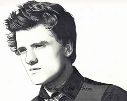 A portrait drawing of Josh Hutcherson