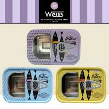 Chocolat Weiss Lance Ses Gourmandises En Chocolat Pour Paques Dans Les Boites Sardines De Novobox Famous French Chocolatier We Chocolatiere Sardines Chocolat
