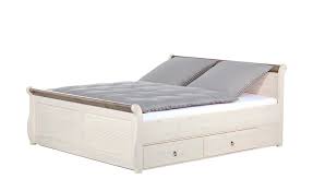 Romantisches bett karyon in creme weiß. Bettgestell Bornholm Kiefer Weiss Kiefer Lavafarben 148 Cm
