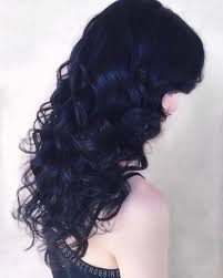 Long Curly Blue Black Hair Black Hair Dye Black Hair Pale Skin Hair Color For Black Hair