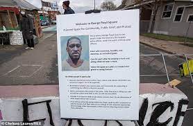 This is based on your abuse of a position of trust and authority and also the particularly cruelty shown to george floyd, the judge says. Sign At George Floyd Square Memorial In Minneapolis Tells White People To Decenter Yourself Daily Mail Online