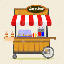 Who can finish this monsterous cheese sandwich?. Fast Food Cart Vector Illustration Royalty Free Cliparts Vectors And Stock Illustration Image 100632759