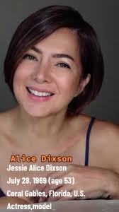 Jessie Alice Dixson July 28, 1969 (age 53) Coral Gables, Florida, U.S.  Actress,model YT Arielania Vlogs  https://www.youtube.com/channel/UC6CR85CPUokbW_99q6wkhtA