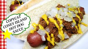 Maybe you would like to learn more about one of these? Copycat Original Coney Island Hot Dog Meat Chili Sauce Recipe Youtube