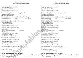 English Worksheets Kung Fu Panda Song Everybody Was Kung Fu Fighting Carl Douglas Version Carl douglas ~ kung fu fighting 1974 disco purrfection version. kung fu panda song everybody was kung
