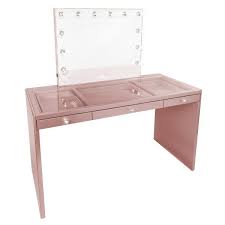Impressions Vanity Slaystation Plus Vanity Table In Rose Gold Rose Gold Room Decor Rose Gold Bedroom Gold Room Decor