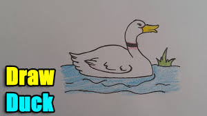 If you've never draw a duck add a body by drawing a curved line from the neck backwards. How To Draw Duck Easy Youtube
