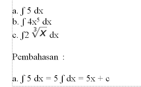 Integral Tak Tentu Rumus Dasar Contoh Soal Pengertian