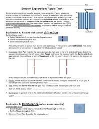 Student exploration natural selection answer key related files Student Exploration Ripple Tank