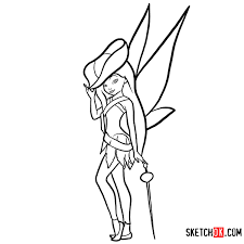 How To Draw Silvermist The Pirate | Disney Fairies - Sketchok Easy Drawing  Guides