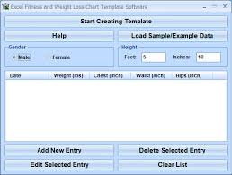Excel Fitness And Weight Loss Chart Template Software