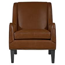 tommy hilfiger faux leather upholstered andover chair in brown leather armchair mid century modern armchair armchair