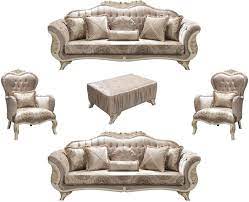 Linen like fabric is stuffed full of plush cushioning creating an inviting dreamy appeal that spills over with coziness. Casa Padrino Luxury Baroque Living Room Set Gray Cream Gold 2 Sofas 2 Armchairs 1 Coffee Table Living Room Furniture In Baroque Style Noble Baroque Furniture