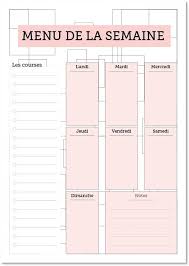 Planificateur De Repas Imprimable A4 Menu De La Semaine Food Printable Meal Planner De La Boutique Arwenprint Sur Etsy How To Plan Bullet Journal Bujo