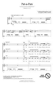 Greg Gilpin Pat A Pan Arr Greg Gilpin Sheet Music Notes Chords Score Download Printable Pdf In 2020 Sheet Music Sheet Music Notes Christmas Sheet Music