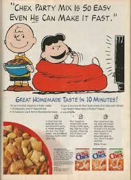 Aunt B Simply Living Charlie Brown Lucy And Chex Party Mix Chex Party Mix Party Mix Chex Mix