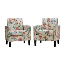 See a recent post on tumblr from @crossingdesigns about floral pattern. Handy Living Pink Whimsy Floral Joleen Track Arm Upholstered Chairs Set Of 2 340c2 Whm41 278 The Home Depot