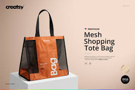 Download Mesh Shopping Tote Bag Mockup Set Creative Photoshop Templates Creative Market