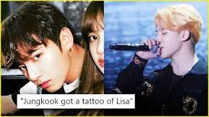 Many fans also expressed their support for this couple: Paparazzi Exposes Jungkook Lisa S Dating Photo Tattoo Jimin Retirement Over Health Youtube