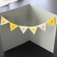I can't remember the last time i bought a birthday card, or any card for that matter, to give someone. Mini Bunting Card Diy Papertuesday