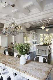 White Distressed Dining Table Ideas On Foter Dining Room Design Modern Chic Kitchen Farmhouse Dining