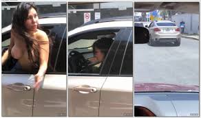 Gostosa Estressada Mostrando Os Peitos E Brigando No Trânsito - Cnn Amador