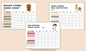 free printable star wars chore charts instant download