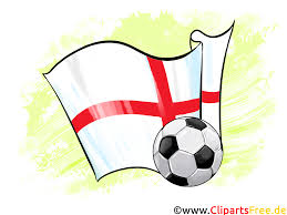 Georges cross auf der fahne england. England Fussball Ball Mit Fahne Im Hintergrund Clipart Illustration
