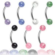 barbell helix tragus piercing gebogen mit ultra glitter ball kugel augenbraue tragus piercings tragus glitzer augenbrauen