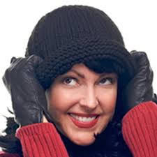 Hand Knit Hats-Rolled Brim Knit Hats-Lace Design Knit Beanies