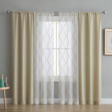 Check spelling or type a new query. Textiles From Europe Inc 4 Pack Embellished Window Panels Justine Tan Rod Pocket Curtain Panels Rod Pocket Curtains Curtains