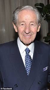 Violent Gambino loanshark and enforcer Tommy Agro is pictured having a word  with Gambino veteran and mob old-timer "Joe Piney" Armone..