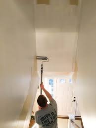 Ideal for inside maintenance and paint work; How To Paint High Walls On Stairs A Turtle S Life For Me