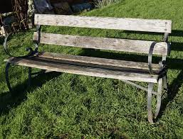 Amishoutletstore.com oak benches are an excellent complement to other amish furniture. Antiques Atlas Old Weathered Oak And Iron 6 Bar Garden Bench