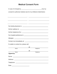 Free Child Medical Consent Template