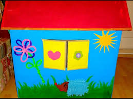 Der karton wird sich auf die luftfeuchtigkeit freuen. Activity Cardboard Playhouse Spielhaus Aus Karton Selber Bauen Diy Youtube