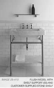 Similar to pedestal sink, console sinks for example, a porcelain trough sink coated in vitreous china can be paired with metal or brass fixtures for a unique contrast that's completely custom. Palmer Lavabo Retro Lavabo Vintage Lavabo
