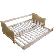 Lit Gigogne Avec Sommier A Lattes Banquette Tiroir 90x200cm Naturel Lit06075 Diy Bed Frame Diy Bed Bed