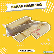Name tag atau nama dada sering kita jumpai dipakai oleh guru, pegawai negri (pns), mahasiswa keperawatan, atau dipakai seorang dokter di bagian jas atau bajunya. Bahan Name Tag Akrilik Polos Shopee Indonesia