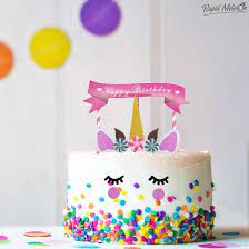 Bol Com Taartdecoratie Unicorn Taart Decoratie Eenhoorn Taart Topper Cake Versiering Met