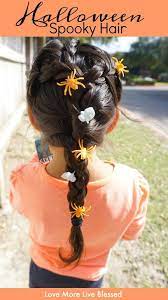 Spooky Hairstyle For Halloween Halloween Hair Ideas I Love This Simple And Cute Halloween Hairstyle For Girls It S Halloween Hair Crazy Hair Crazy Hair Days