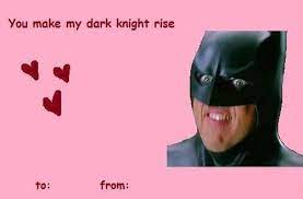 Dec 22, 2009 · the history of valentine's day—and the story of its patron saint—is shrouded in mystery. Funny Celebrity Valentines Card Dark Knight Rise Jpg 500 328 Pixels Celebrities Funny Weird Valentines Valentine Fun