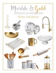 Marble And Gold Kitchen Accessories From Amazon Great Finds In 2020 Gold Kitchen Accessories Gold Kitchen Kitchen Marble